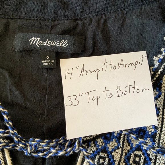 Charming Black and Blue Embroidered Dress - Picture 5 of 5